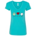 thumbnail image 1 of Inktastic Peace Love Westies Women's V-Neck T-Shirt, 1 of 5