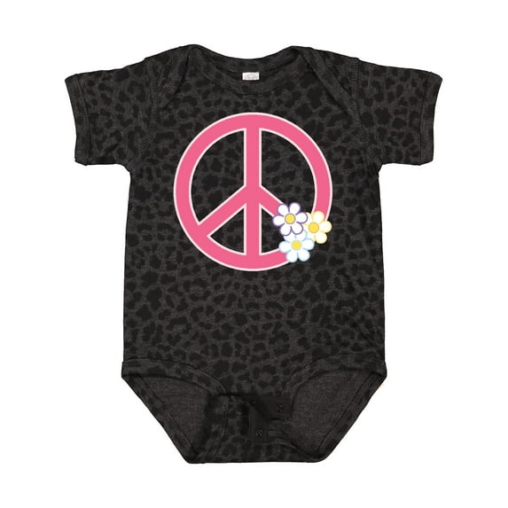 Inktastic Peace Sign Cute Daisy Flowers Girls Baby Bodysuit