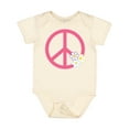 thumbnail image 1 of Inktastic Peace Sign Cute Daisy Flowers Girls Baby Bodysuit, 1 of 5
