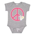 thumbnail image 1 of Inktastic Peace Sign Cute Daisy Flowers Girls Baby Bodysuit, 1 of 5