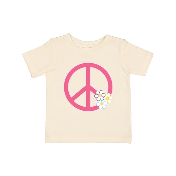 Inktastic Peace Sign Cute Daisy Flowers Girls Baby T-Shirt