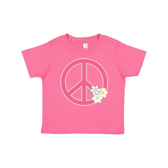 Inktastic Peace Sign Cute Daisy Flowers Girls Baby T-Shirt