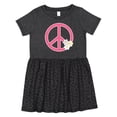 thumbnail image 1 of Inktastic Peace Sign Cute Daisy Flowers Girls Toddler Dress, 1 of 5