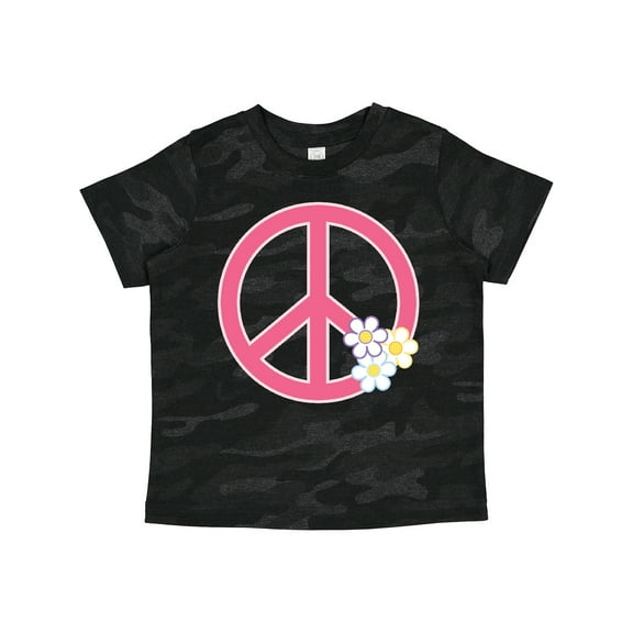 Inktastic Peace Sign Cute Daisy Flowers Girls Toddler T-Shirt