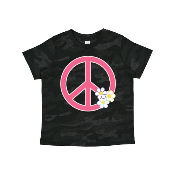 Inktastic Peace Sign Cute Daisy Flowers Girls Toddler T-Shirt