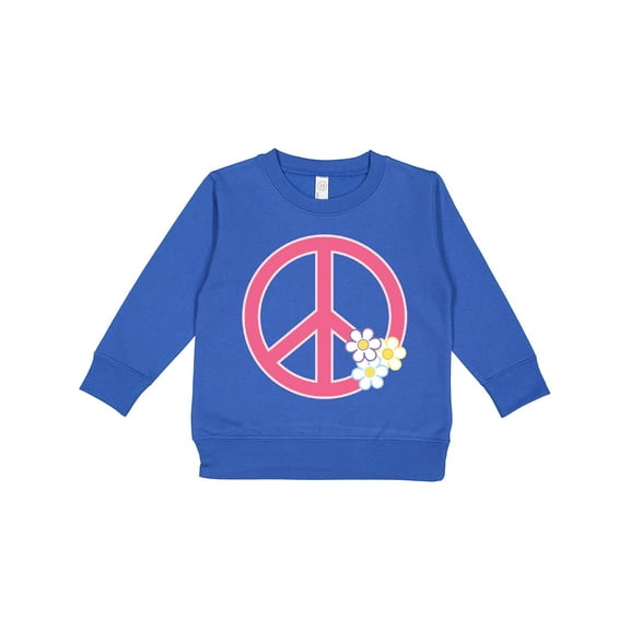 Inktastic Peace Sign Cute Daisy Flowers Toddler Sweatshirt