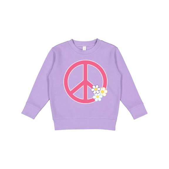 Inktastic Peace Sign Cute Daisy Flowers Toddler Sweatshirt