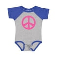 thumbnail image 1 of Inktastic Peace Sign Pink Retro Girls Baby Bodysuit, 1 of 5