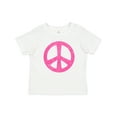 thumbnail image 1 of Inktastic Peace Sign Pink Retro Girls Baby T-Shirt, 1 of 5