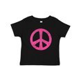 thumbnail image 1 of Inktastic Peace Sign Pink Retro Girls Baby T-Shirt, 1 of 5