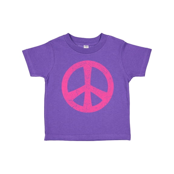 Inktastic Peace Sign Pink Retro Girls Toddler T-Shirt