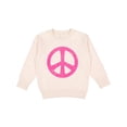 thumbnail image 1 of Inktastic Peace Sign Pink Retro Toddler Sweatshirt, 1 of 4