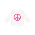 thumbnail image 1 of Inktastic Peace Sign Pink Retro Toddler Sweatshirt, 1 of 4