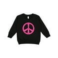 thumbnail image 1 of Inktastic Peace Sign Pink Retro Toddler Sweatshirt, 1 of 4