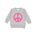 thumbnail image 1 of Inktastic Peace Sign Pink Retro Toddler Sweatshirt, 1 of 4