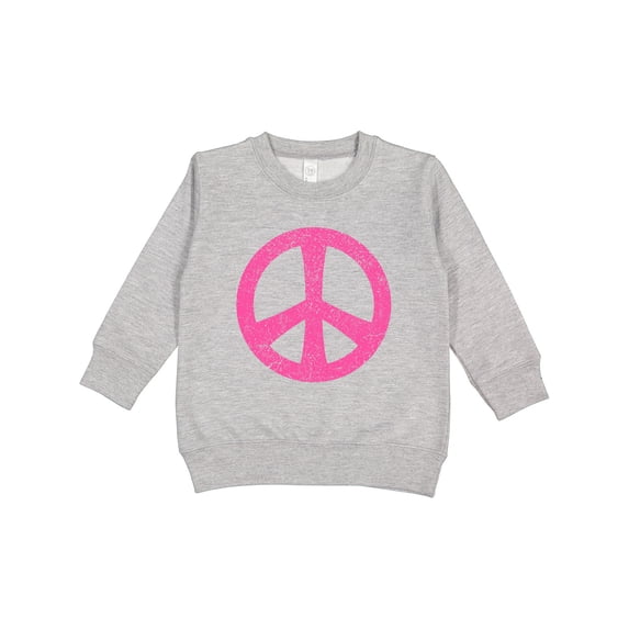 Inktastic Peace Sign Pink Retro Toddler Sweatshirt