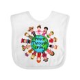 thumbnail image 1 of Inktastic Peace Through Unity Boys or Girls Baby Bib, 1 of 4