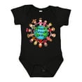thumbnail image 1 of Inktastic Peace Through Unity Boys or Girls Baby Bodysuit, 1 of 5