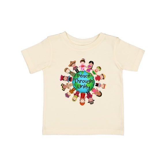 Inktastic Peace Through Unity Boys or Girls Baby T-Shirt