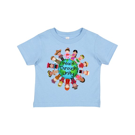 Inktastic Peace Through Unity Boys or Girls Toddler T-Shirt