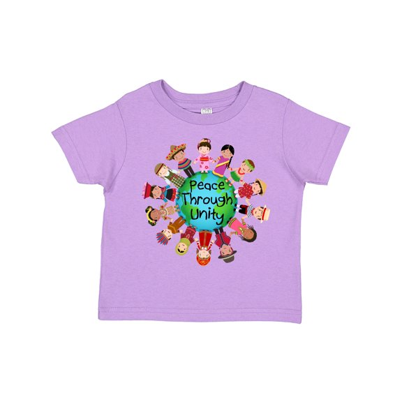Inktastic Peace Through Unity Boys or Girls Toddler T-Shirt