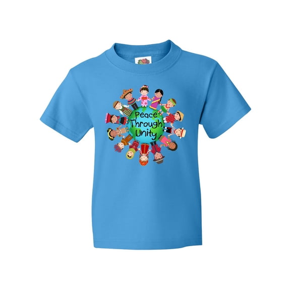 Inktastic Peace Through Unity Youth T-Shirt