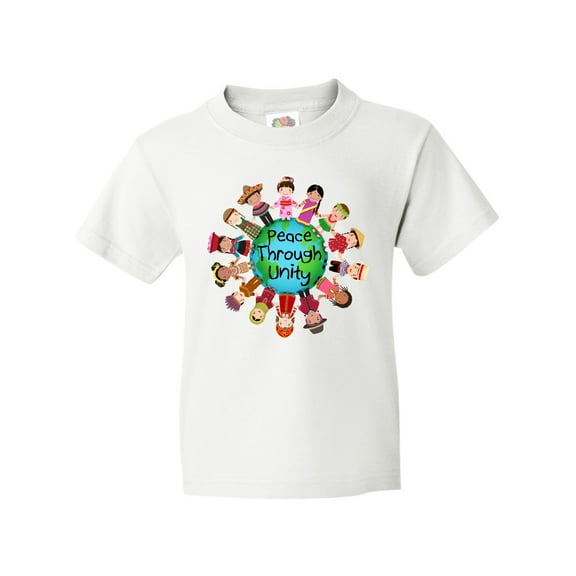 Inktastic Peace Through Unity Youth T-Shirt