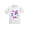 thumbnail image 1 of Inktastic Peace out 3rd Grade with Hearts Arrow and Dots Youth T-Shirt, 1 of 5
