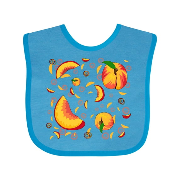 Inktastic Peach Fruit Party Boys or Girls Baby Bib
