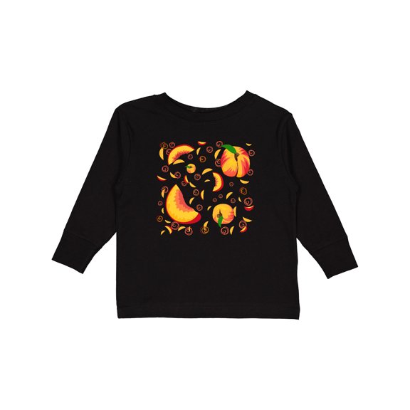 Inktastic Peach Fruit Party Boys or Girls Long Sleeve Toddler T-Shirt