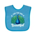 thumbnail image 1 of Inktastic Peacock Girls Baby Bib, 1 of 4