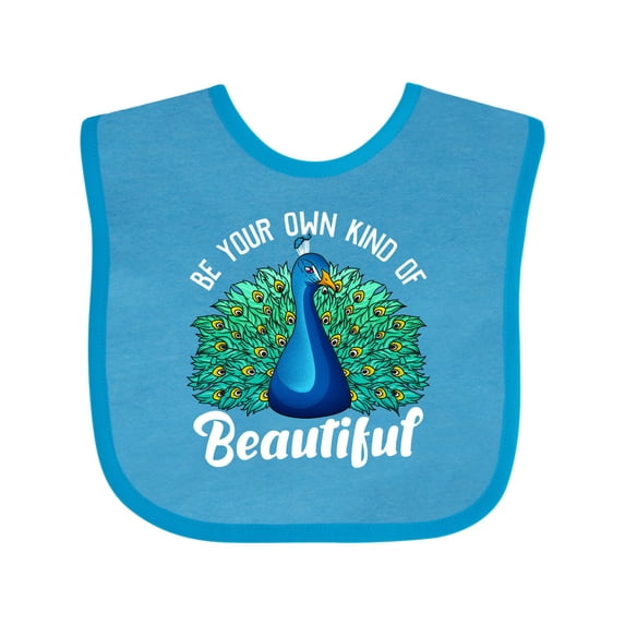 Inktastic Peacock Girls Baby Bib