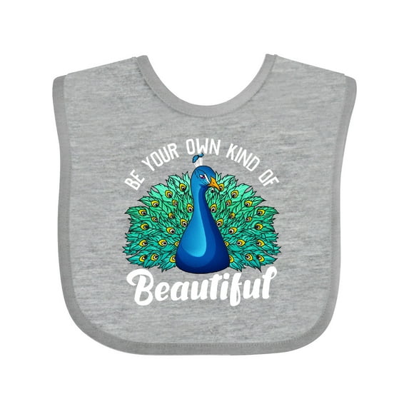 Inktastic Peacock Girls Baby Bib