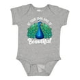 thumbnail image 1 of Inktastic Peacock Girls Baby Bodysuit, 1 of 5