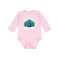 thumbnail image 1 of Inktastic Peacock Girls Long Sleeve Baby Bodysuit, 1 of 5