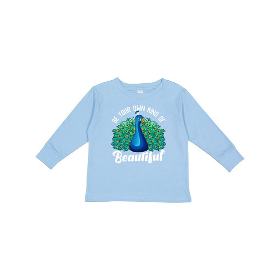 Inktastic Peacock Girls Long Sleeve Toddler T-Shirt