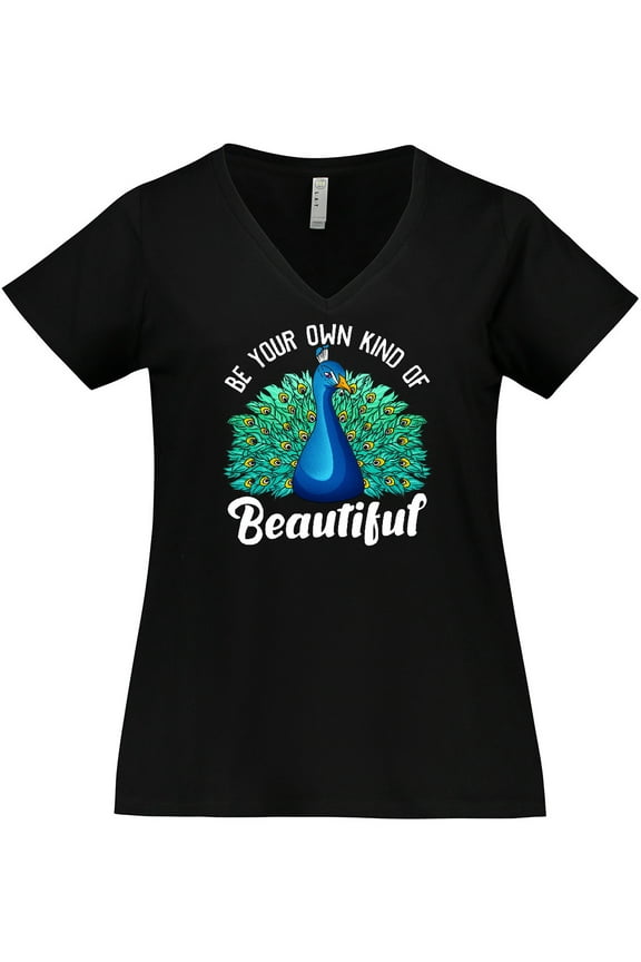 Peacock Women's Plus Size V-Neck T-Shirt