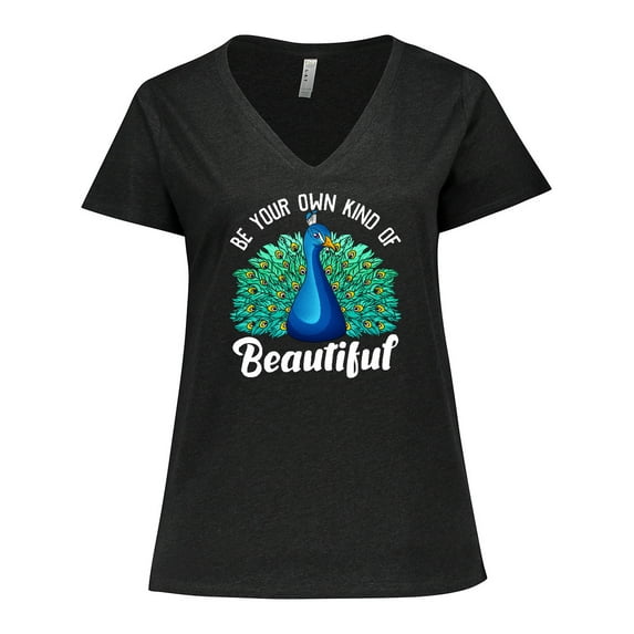 Inktastic Peacock Women's Plus Size V-Neck T-Shirt