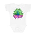 thumbnail image 1 of Inktastic Peacock and Flowers Boys or Girls Baby Bodysuit, 1 of 5