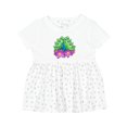 thumbnail image 1 of Inktastic Peacock and Flowers Girls Baby Dress, 1 of 5