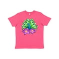 thumbnail image 1 of Inktastic Peacock and Flowers Youth T-Shirt, 1 of 5