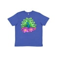 thumbnail image 1 of Inktastic Peacock and Flowers Youth T-Shirt, 1 of 5
