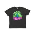 thumbnail image 1 of Inktastic Peacock and Flowers Youth T-Shirt, 1 of 5
