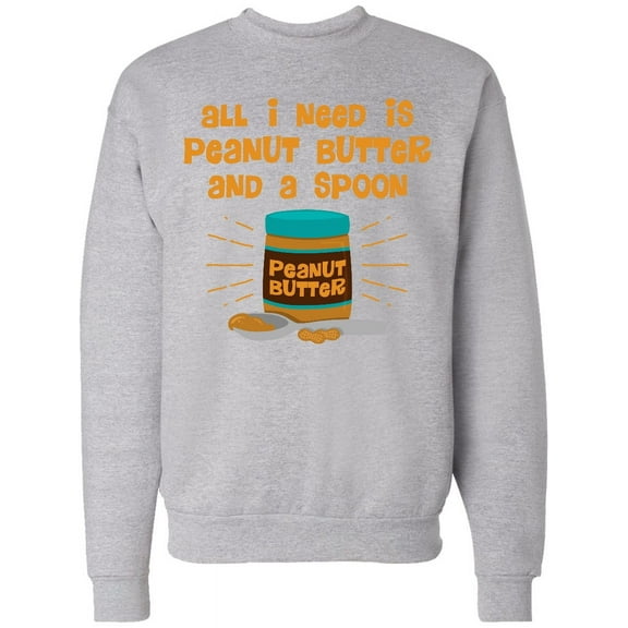 Inktastic Peanut Butter Spoon Adult Sweatshirt