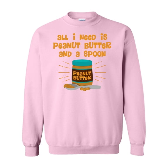 Inktastic Peanut Butter Spoon Adult Sweatshirt