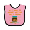 thumbnail image 1 of Inktastic Peanut Butter Spoon Boys or Girls Baby Bib, 1 of 4