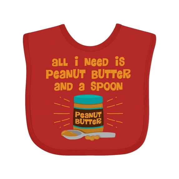 Inktastic Peanut Butter Spoon Boys or Girls Baby Bib