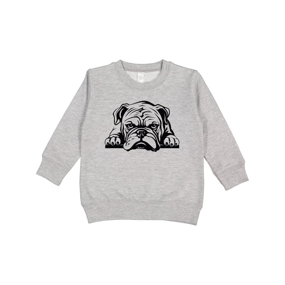 Inktastic Peeking Bulldog Toddler Sweatshirt