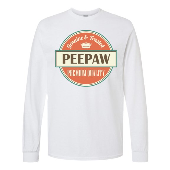 Inktastic Peepaw Funny Idea Long Sleeve T-Shirt