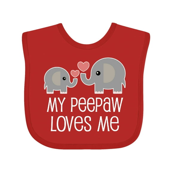 Inktastic Peepaw Grandpa Loves Me Cute Boys or Girls Baby Bib